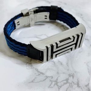 Tory Burch Blue & Black Sport Fitbit Alta Bracelet
